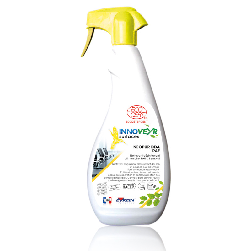 NEOPUR DDA PAE - flacon 750ml - nettoyant desinfectant alim 14476 - ECOCERT